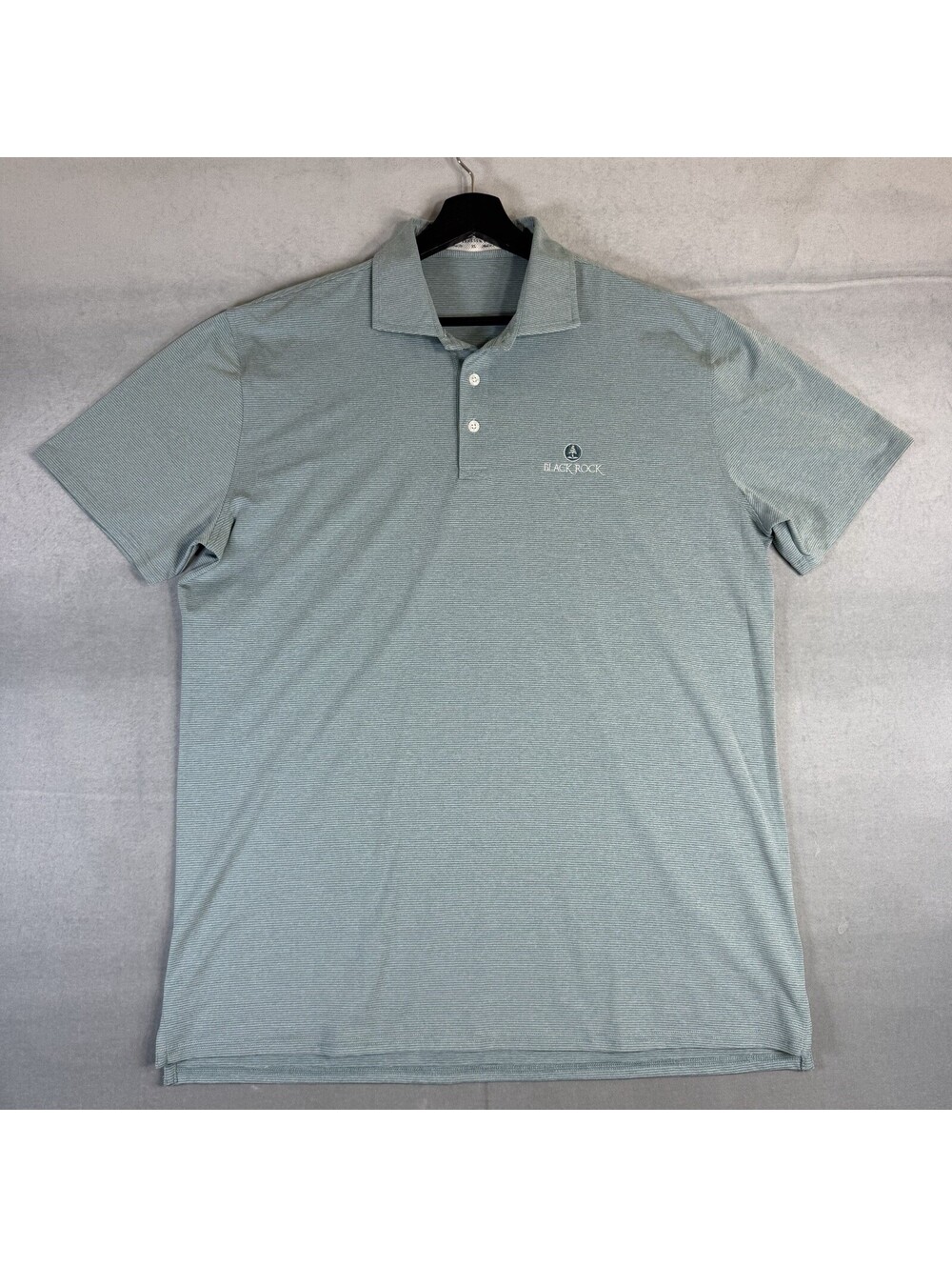 Holderness & Bourne Polo Men's XL Green Black Rock Ranch Tailored Fit Golf Idaho